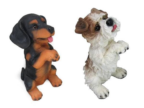 Amazon.co.jp: み アウトレット 3匹の犬 ガラステーブル 子犬の